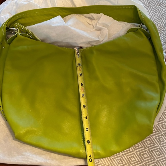 Nicoli Green Hobo/Shoulder Bag Purse with Studs - Picture 7 of 8